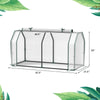 Lucktree Mini Portable Greenhouse - for Raised Garden Bed, 47.5”x 21.5”x 24” Green House with PE Cover Zipper Door