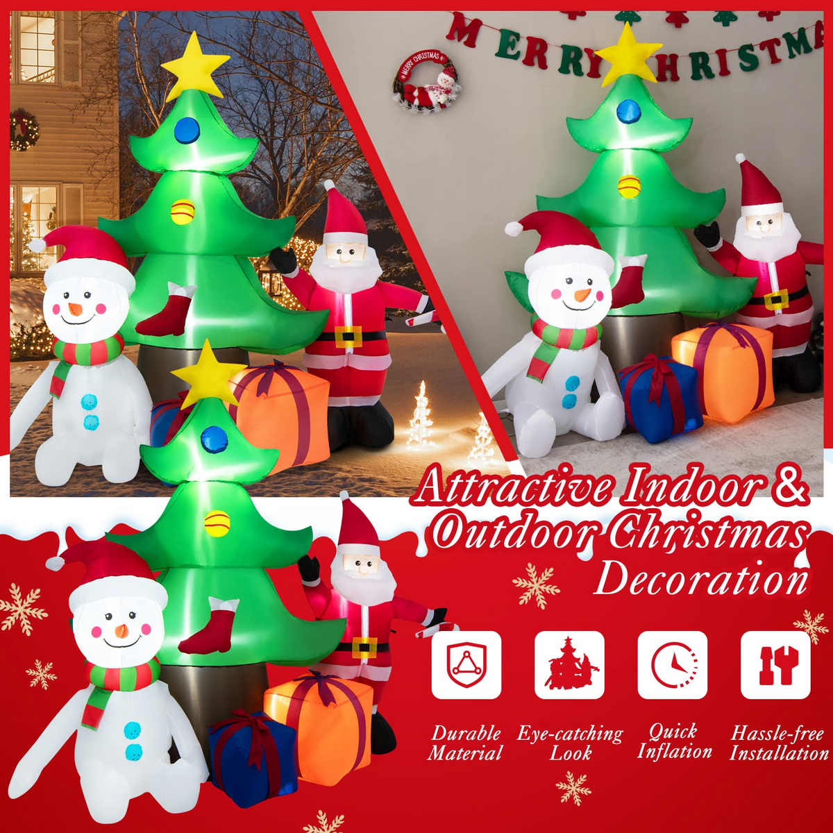 Lucktree 6.5FT Inflatable Christmas Decoration