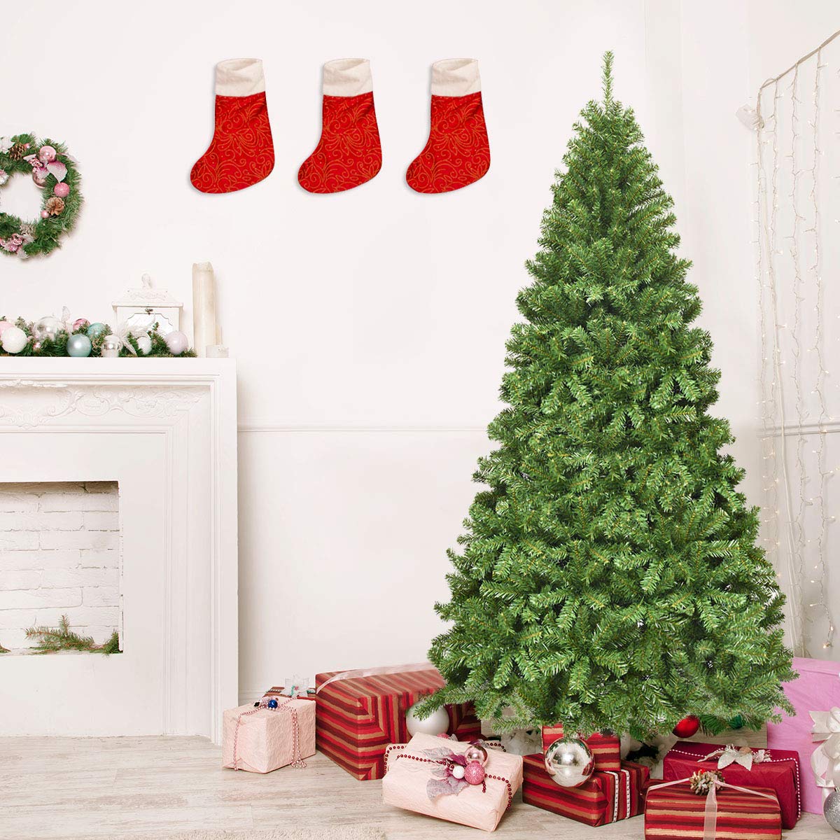 Lucktree 7.5 Ft Artificial Christmas Tree