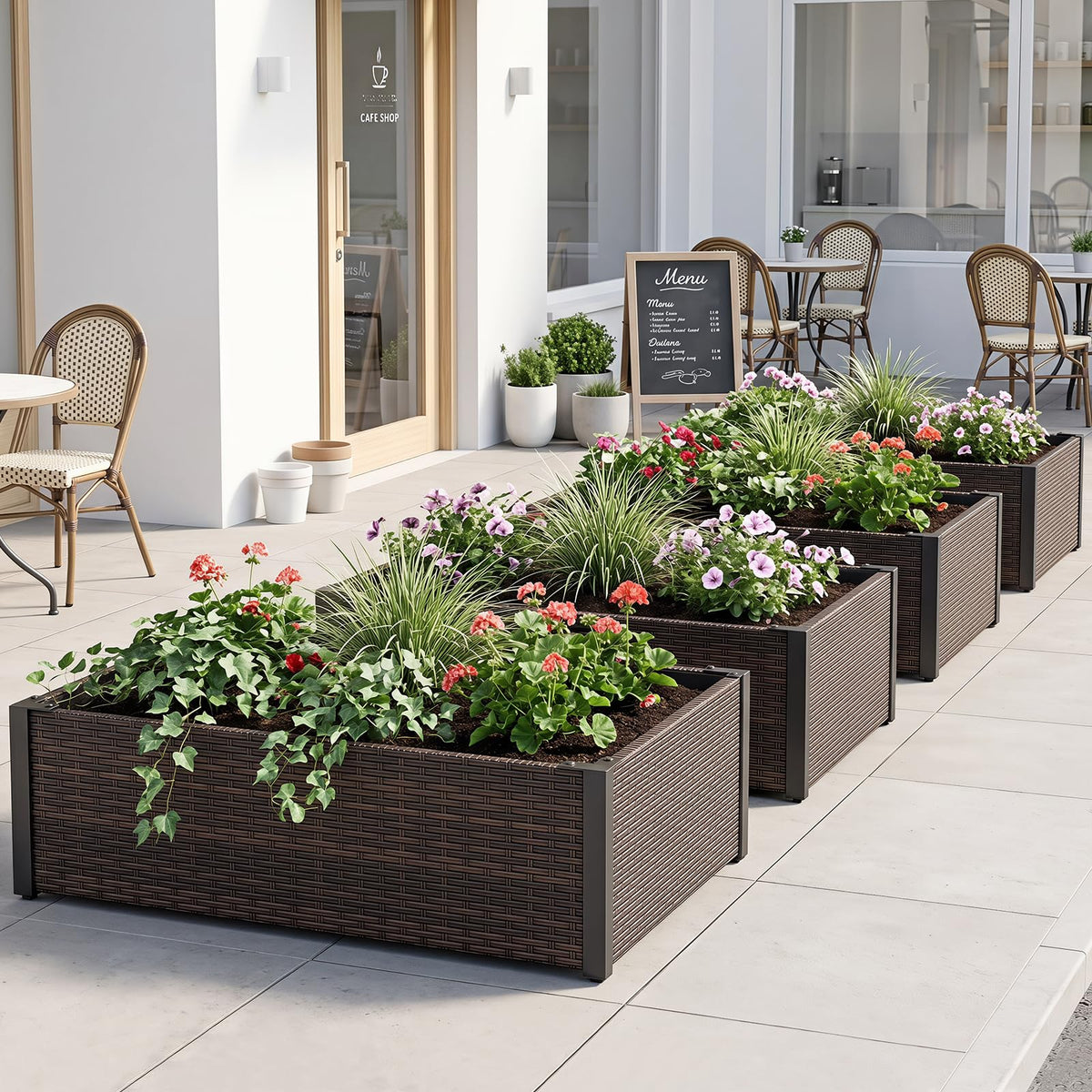 Lucktree Raised Garden Bed for Vegetables Flowers Herbs