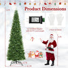 Lucktree 12 FT Tall Pre-Lit Hinged Xmas Tree with Quick Power Connector