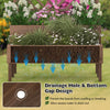 Lucktree Raised Garden Bed with Trellis, 2-Tier Wooden Planter Box with Legs and Drain Holes (Brown)