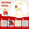 Lucktree Lighted Christmas Reindeer | 4.4 FT Pre-Lit Xmas Holiday Decoration