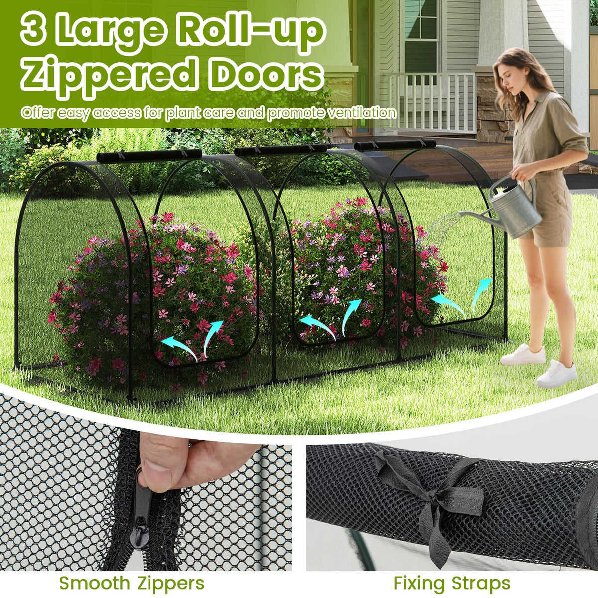 Lucktree 108” x 48” x 47” Tunnel Crop Cage