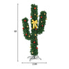 Lucktree Pre-Lit Artificial Cactus Christmas Tree with LED Lights and Ball Ornaments - LucktreeUS