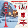 Lucktree 8 ft Musical Christmas Streetlight w/Warm White LED Lights Snowy Effects Santa Scene