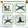 Lucktree 6 FT Pop Up Christmas Tree, Pre-Lit Collapsible Xmas Tree with 282 RGB LED Lights
