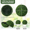 19 Inch Topiary Ball 2 pcs Sun Protective Faux Boxwood Greenery Balls