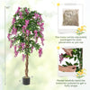 Lucktree 5.5FT Faux Wisteria Tree in Nursery Pot with Blooming Flowers