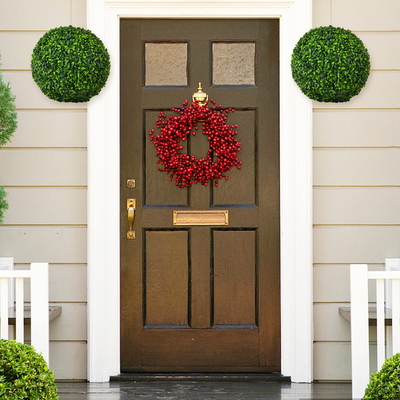 Lucktree 2 PCS 15.7 Inch Artificial Boxwood Topiary Balls - LucktreeUS