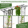 Lucktree Metal Garden Arbor with Trellis