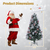 Lucktree Pre-lit Fiber Optic Christmas Tree, Artificial Snowy Xmas Tree with 49 Cool White LED Lights
