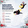 Lucktree 4 FT Lighted Christmas Penguin Slide Scene Decoration