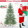Lucktree 6.5ft / 7.5ft Simulated Artificial Cypress Xmas Tree with Warm-White Fairy LED Lights