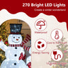 3-Piece Pre-Lit 3D Snowman Set with 270 LED Lights