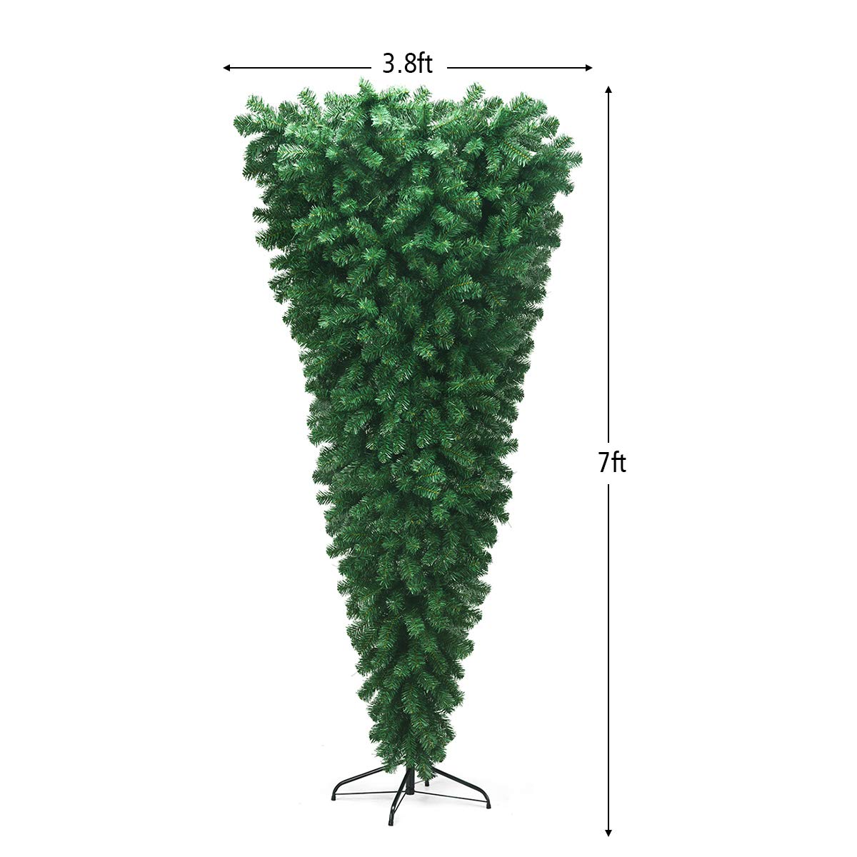 Lucktree 7FT Upside Down Tree, Artificial Christmas Tree with Metal Stand - LucktreeUS