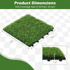 Lucktree 12” x 12” Pack of 30 Fake Grass Turf Tiles Set