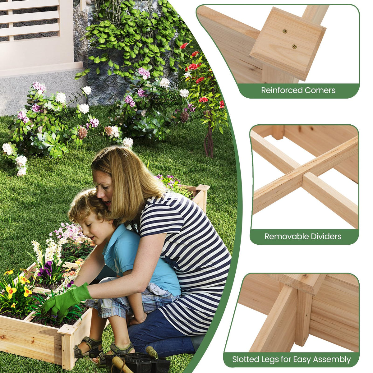 Lucktree Wooden Raised Garden Bed