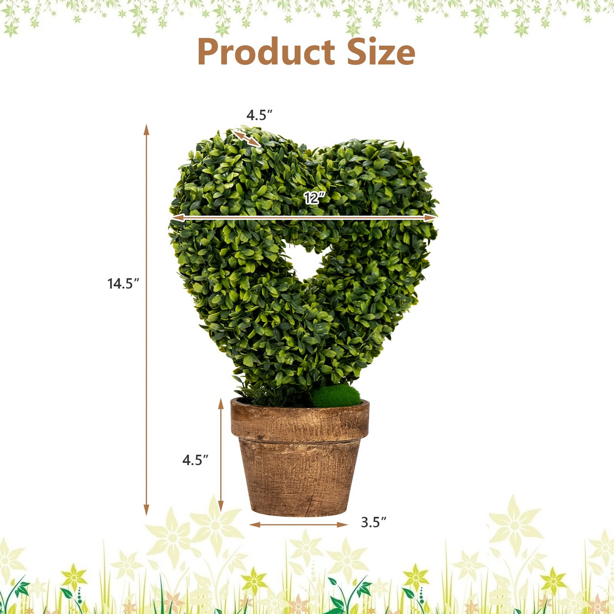 Lucktree 4 Pack Artificial Boxwood Topiary Trees - LucktreeUS