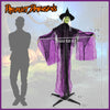 Lucktree 7.2 FT Halloween Animatronic Witch, Animated Standing Poseable Figure with Light up Eyes