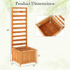 Lucktree Wood Raised Garden Bed with Trellis