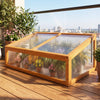 Lucktree Portable Raised Planter Bed Protection with Transparent Flip-top Roof
