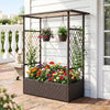 Lucktree Raised Garden Bed with Trellis & Hanging Roof