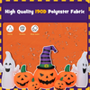 Lucktree 9 FT Halloween Inflatable Pumpkin Ghost, Spooky Lighted Holiday Decoration w/ Witch's Hat,
