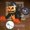 Lucktree 3.3 FT Halloween Inflatable Pumpkin Head Ghost Broke Out from Window