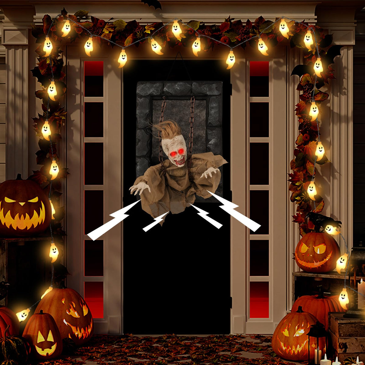 Lucktree Animated Halloween Decoration, Zombi Prisoner