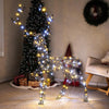Lucktree 4.6 FT Pre-Lit Christmas Reindeer, 3D Buck Decoration with 300 Bright LED Lights
