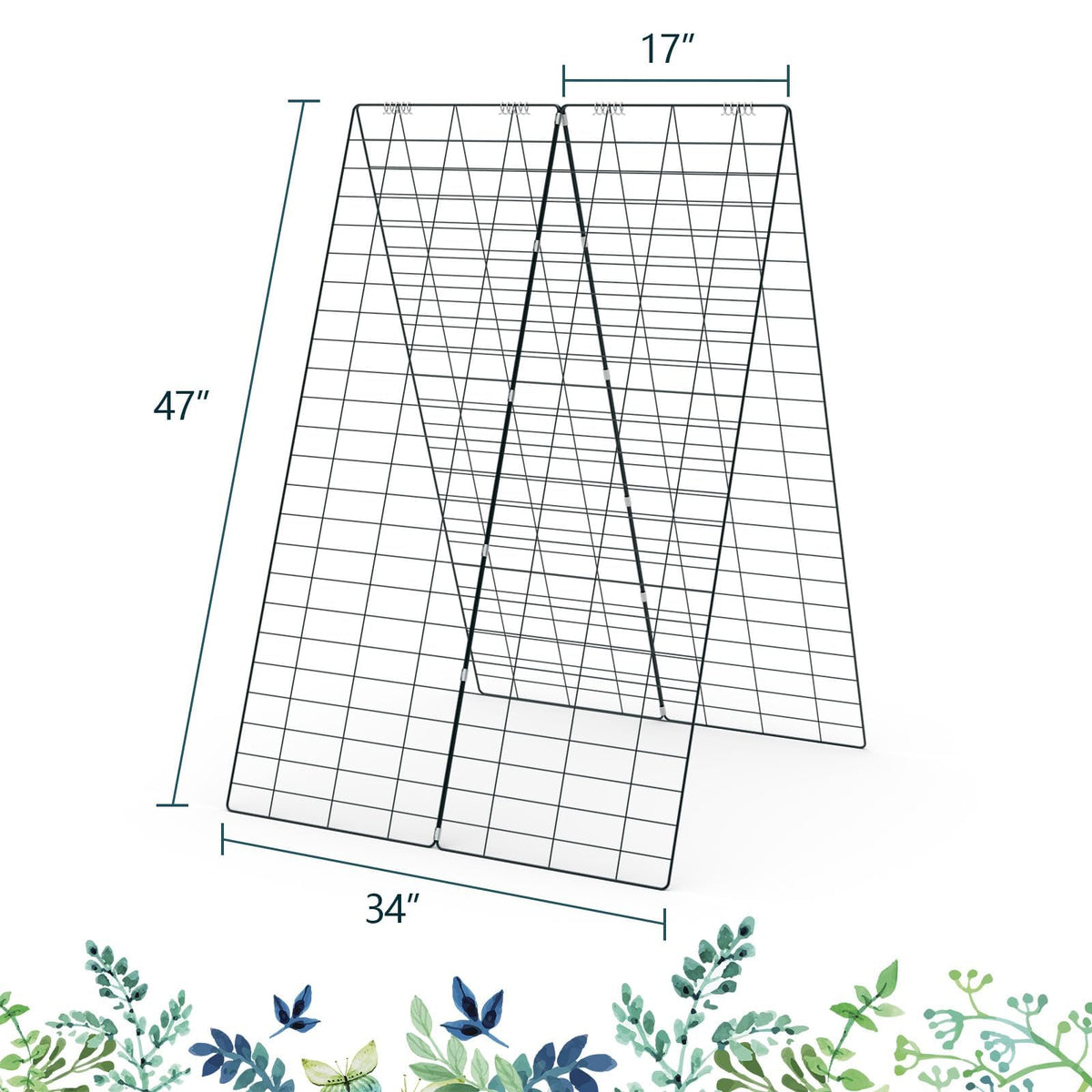 Lucktree 4 Panels Cucumber Trellis A-Frame Garden Trellis for Plant Climbing