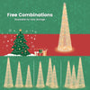 Lucktree Set of 3 Lighted Christmas Cone Trees