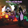 Lucktree 5.6 FT Halloween Animated Vampire with Creepy Doll, LED Eyes, Vocally Triggered Sound & Motion Effects