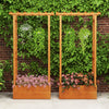 31" x 12.5" x 60" Raised Garden Bed with 2-Sided Trellis & Hanging Roof