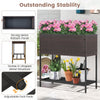 Lucktree Raised Garden Bed with Legs, Rattan Elevated Planter Box w/Storage Shelf