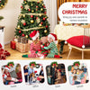 Lucktree 7ft Pre-Lit Christmas Tree, Artificial Hinged Xmas Tree with 250 Warm White LED Lights