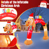 Lucktree 10 FT Lighted Inflatable Christmas Dachshund Arch, Blow Up Christmas Arch w/LEDs & Built-in Air Blower