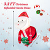Lucktree 3.5 FT Christmas Lighted Inflatable Santa Claus Broke Out from Window