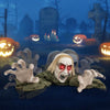 Lucktree Halloween Skeleton Groundbreaker Decoration, Sound-Actived Halloween Party Decoration