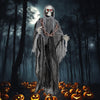 Lucktree 6.4 FT Halloween Animatronic Standing Grim Reaper, Halloween Decoration with Chain