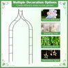 Lucktree Metal Garden Arbor Wedding Arch, 9.5 FT Wedding Arbor for Ceremony, Pergola Arbor for Climbing Plant Roses Vines