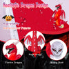 Lucktree 8 FT Halloween Inflatable Fire Dragon, Blow-up Red Dragon