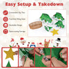 Lucktree Lighted Christmas Tree Outdoor Indoor 3D Mesh Tree with 34 Colorful Strawberry Bulbs
