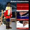 Lucktree 5 FT Christmas Lighted Nutcracker with Glitter Sword