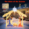 Lucktree 4.7 FT Christmas Lighted Nativity Scene Set