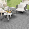 Lucktree 18/36 PCS Interlocking Deck Tiles - 12" x 12" Composite Decking Boards Waterproof All Weather