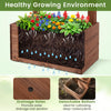 Lucktree 87in Tall Wooden Garden Arbor with Planter Boxes & Hanging Roof