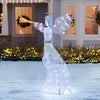 Lucktree 5 FT Lighted Trumpeting Angel, Light-up Christmas Angel with LED Lights