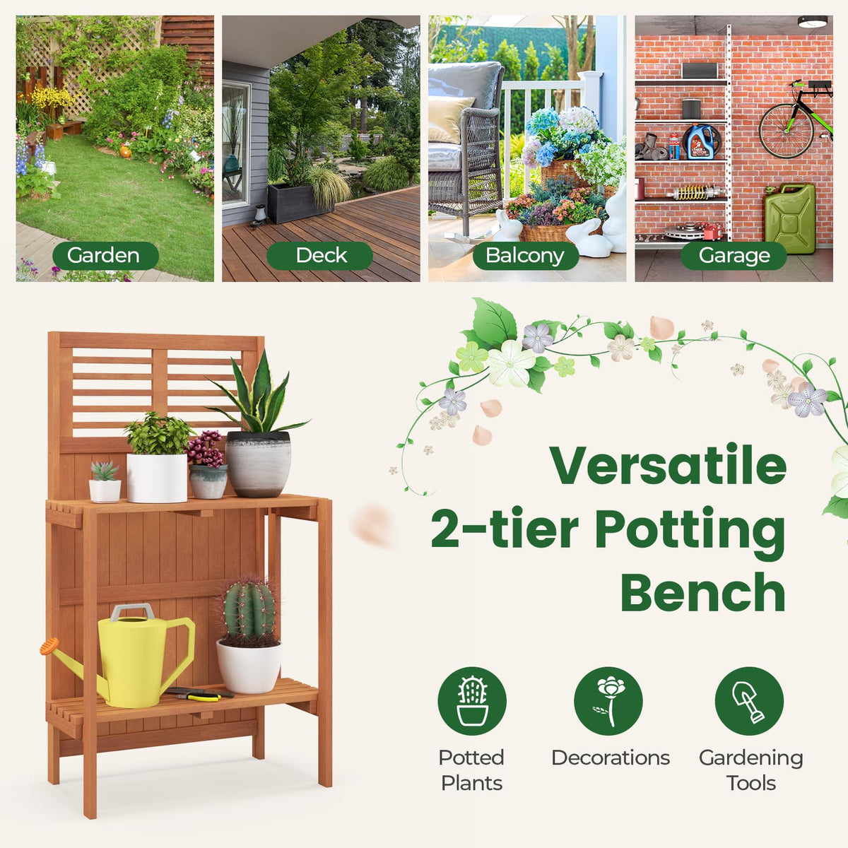 Lucktree Folding Potting Bench